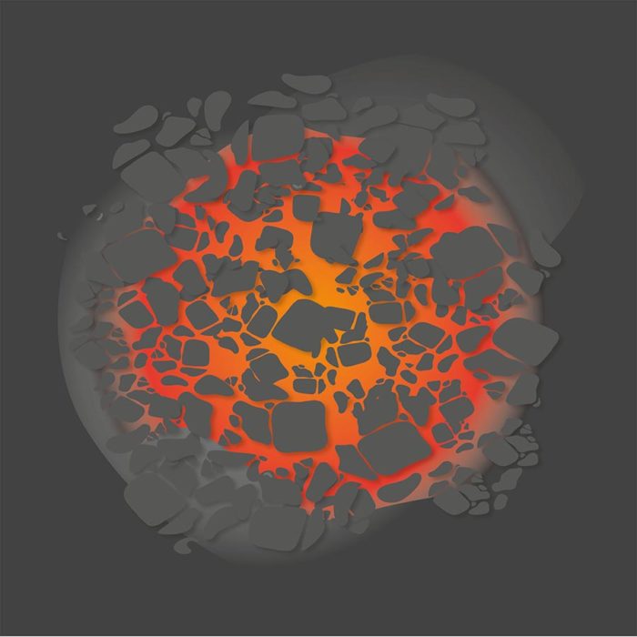 Spielmatte – Glühende Lava