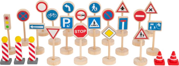 Spielzeug Verkehrszeichen Set Spielmodelle Strassennetz Schilder Kinder Lernen 