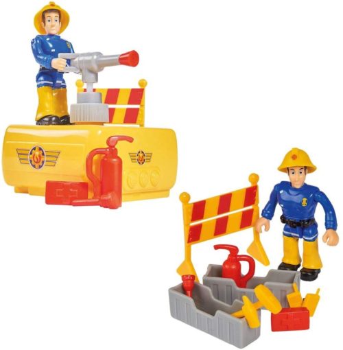 Simba 109251061 Feuerwehrmann Sam Venus Special Set, Anhänger mit Wasserspritzfunktion und Elvis Figur, Walkie Talkie und viel Zubehör