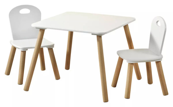Kesper Kindertisch mit zwei Stühlen weiß